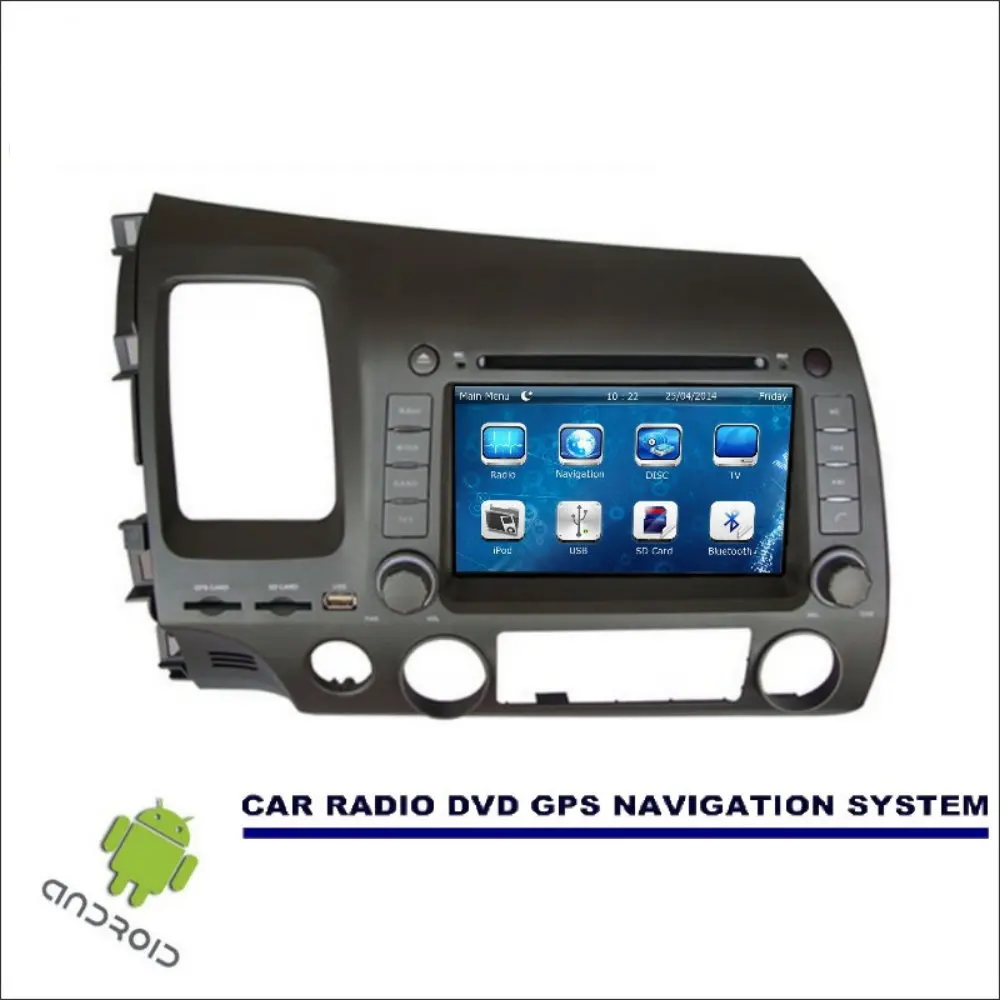 Liorlee Wince/Android Автомобильная Мультимедийная навигационная система для Honda CIVIC 2006 2011