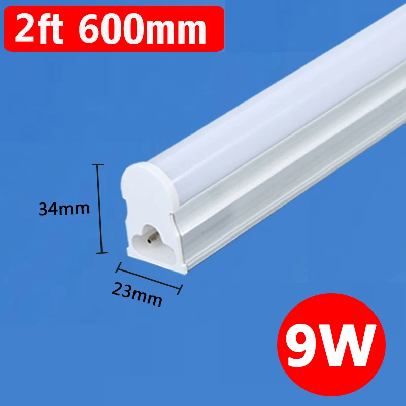 9W 60CM 10 шт. T5 пробки СИД светильник 120 см 120 мм 90 см 60 см 30 светодиодные трубки лампы Настенный светильник 5 Вт 9 Вт, 15 Вт, 18 Вт, 220V дома светильник ing T5 4ft 3ft трубки - Испускаемый цвет: 9W 60CM