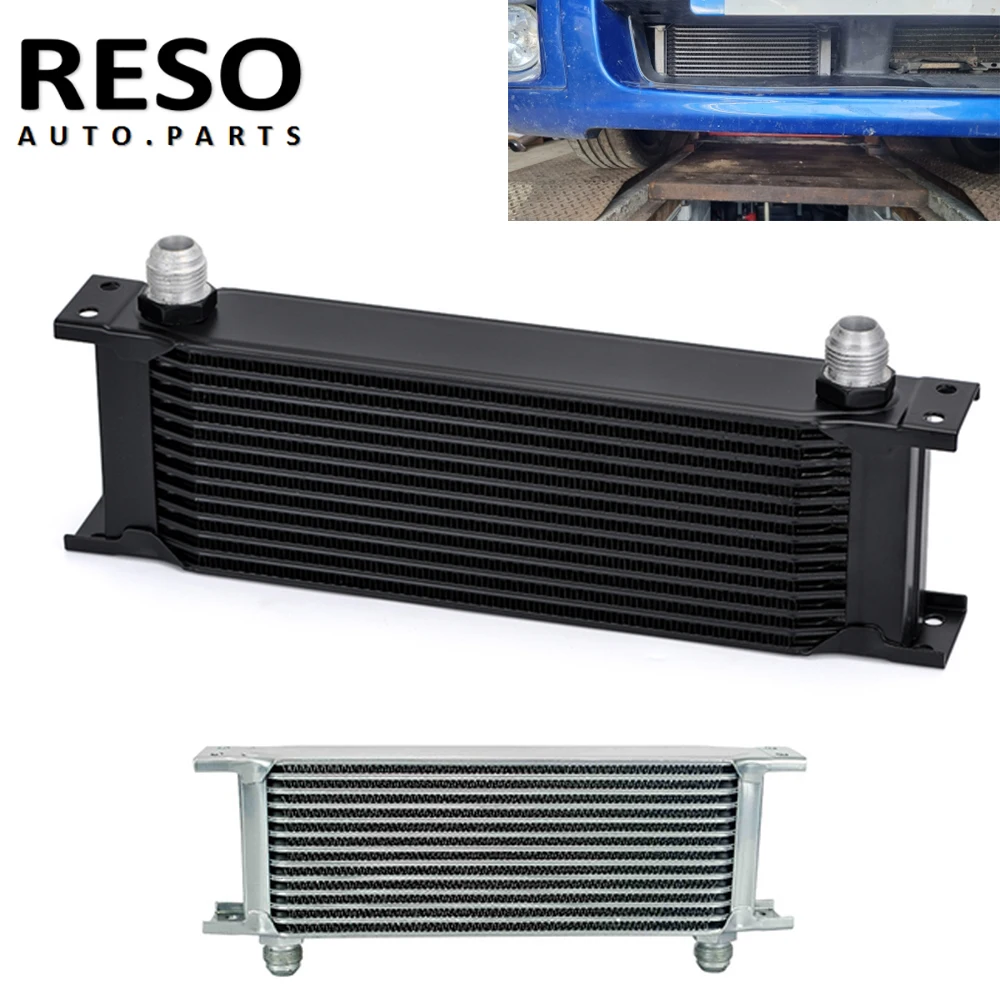 

RESO- 13 Row AN10 Universal Aluminum Engine Transmission Oil Cooler Kit Oil Cooler 13 Rows British Type