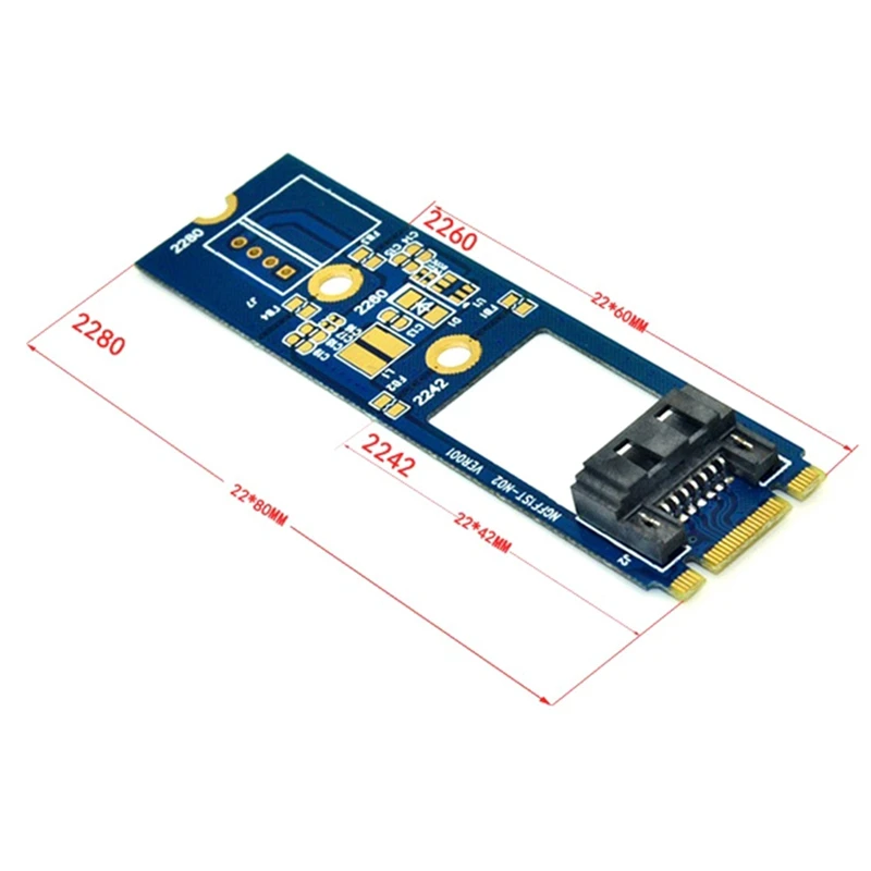 

M.2 to SATA Adapter Card NGFF Protocol to 7Pin SATA Horizontal Converter