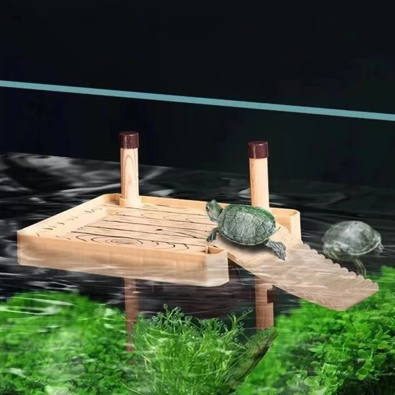 Plataforma de secado de tortugas, accesorio flotante para acuario, Isla de agua brasile&ntilde;a-0