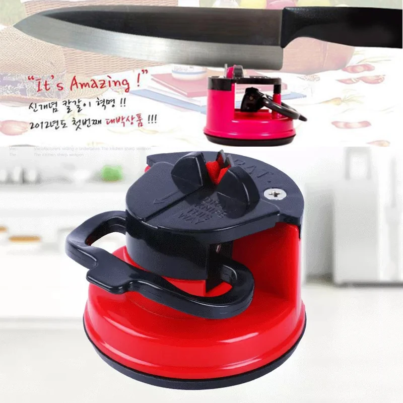 

Kitchen Knife Sharpener Tool Household Sharpener with Suction Cup Sharpener Whetstone Suction Cup Positioning Knife Sharpener