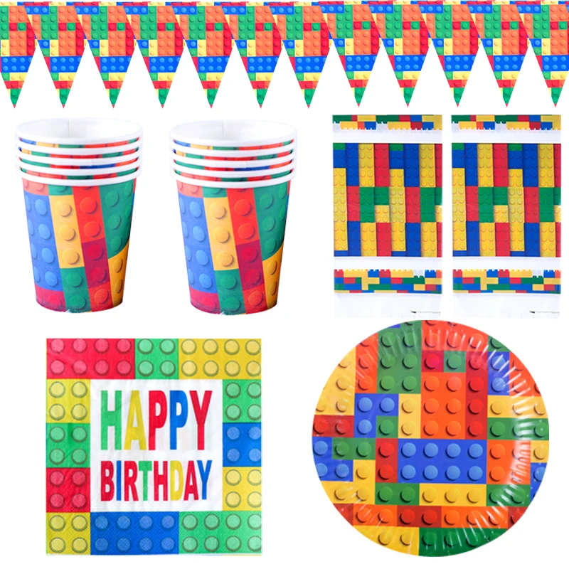 51 шт./лот тематические Строительные кирпичи флаги перьев для мальчиков сувениры