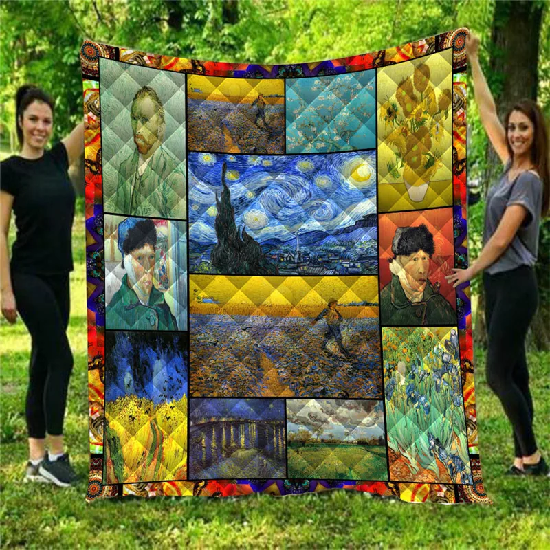 3d покрывала с подсолнухом Ван Гога одеяло цифровым принтом летнее модные одеяла