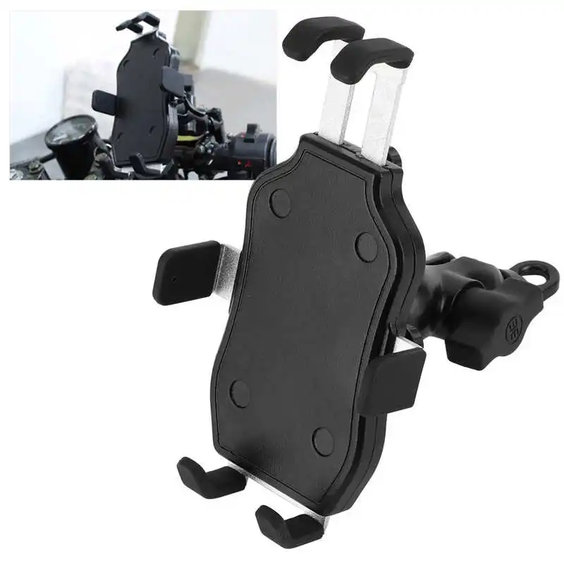 

Universal Motorcycle Motorbike Phone Holder Mount Stand Support Aluminium Alloy Clip 360 Degrees Rotating