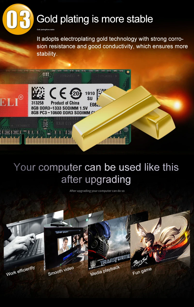 SHELI новые тетради памяти 8 Гб 2RX8 PC3-10600S DDR3 1333 МГц SO-DIMM 204pin CL9 памяти ноутбука