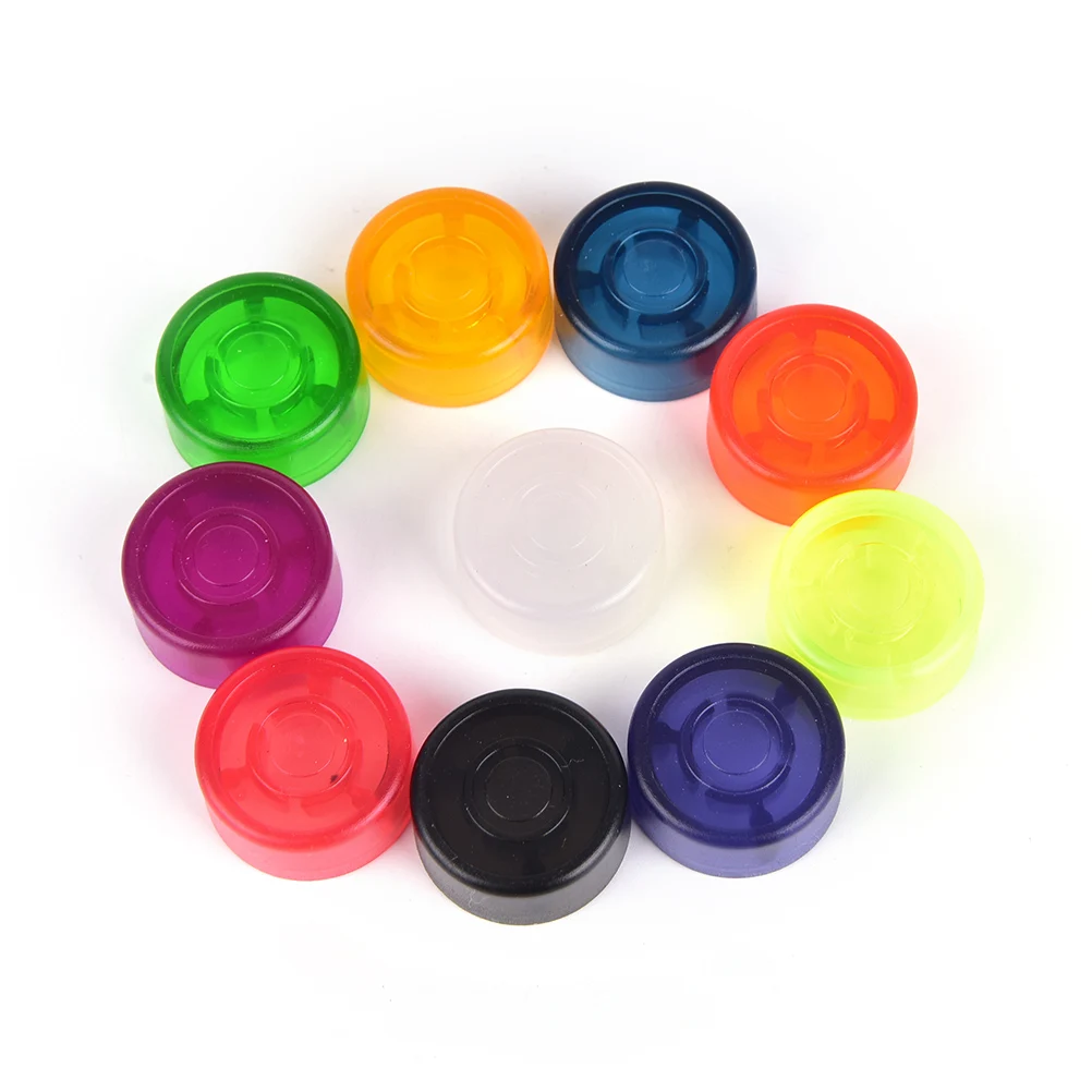 

10Pcs Guitar Effect Pedal Foot Candy Color Foot Switch Toppers Knob Plastic Bumpers Footswitch Protector Accessories Nail Cap