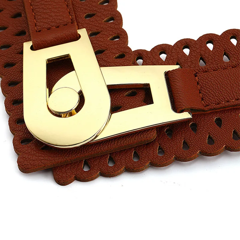 Ta-weo Женские Ретро резная пряжка с крючком широкий пояс женские эластичные пояса