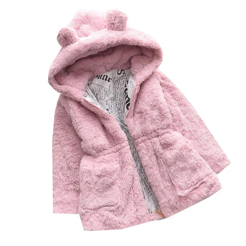 

Теплые пальто для маленьких девочек; Новинка 2020 года; Зимние толстые куртки из искусственного меха; Пушистая верхняя одежда с мультяшными у...