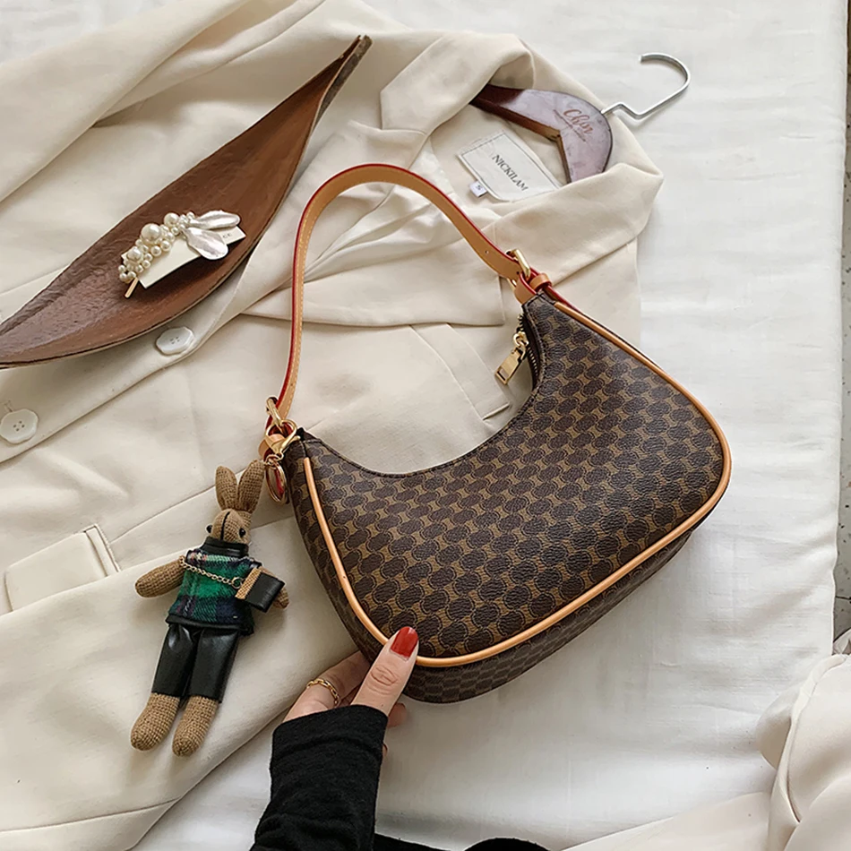 

2021 New Trend Luxury Brand Mahjong Korean Fashion Pu Leather Designer Ladies Small Baguette Tote Handbag Shoulder Bag For Women