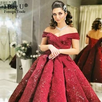wine red sparkly sexy burgundy evening dress v neck sequined ball gown evening party sweet dress