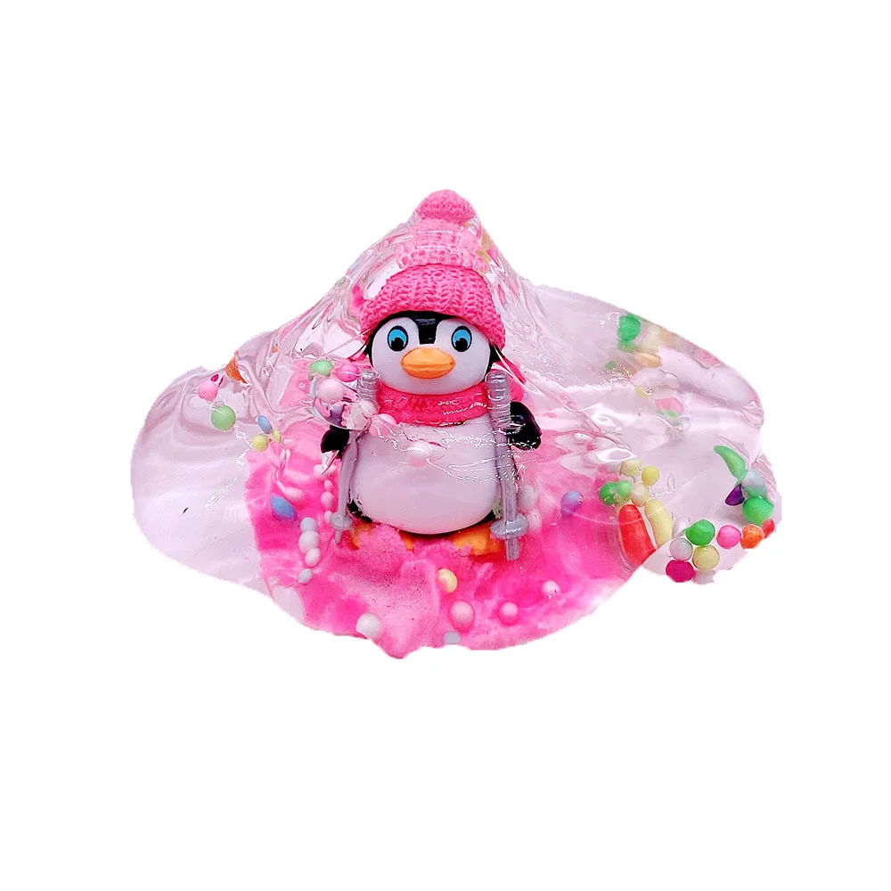 Милый 3D Пингвин цветной пенопластовый шар слизи кристальная грязь Сделай Сам