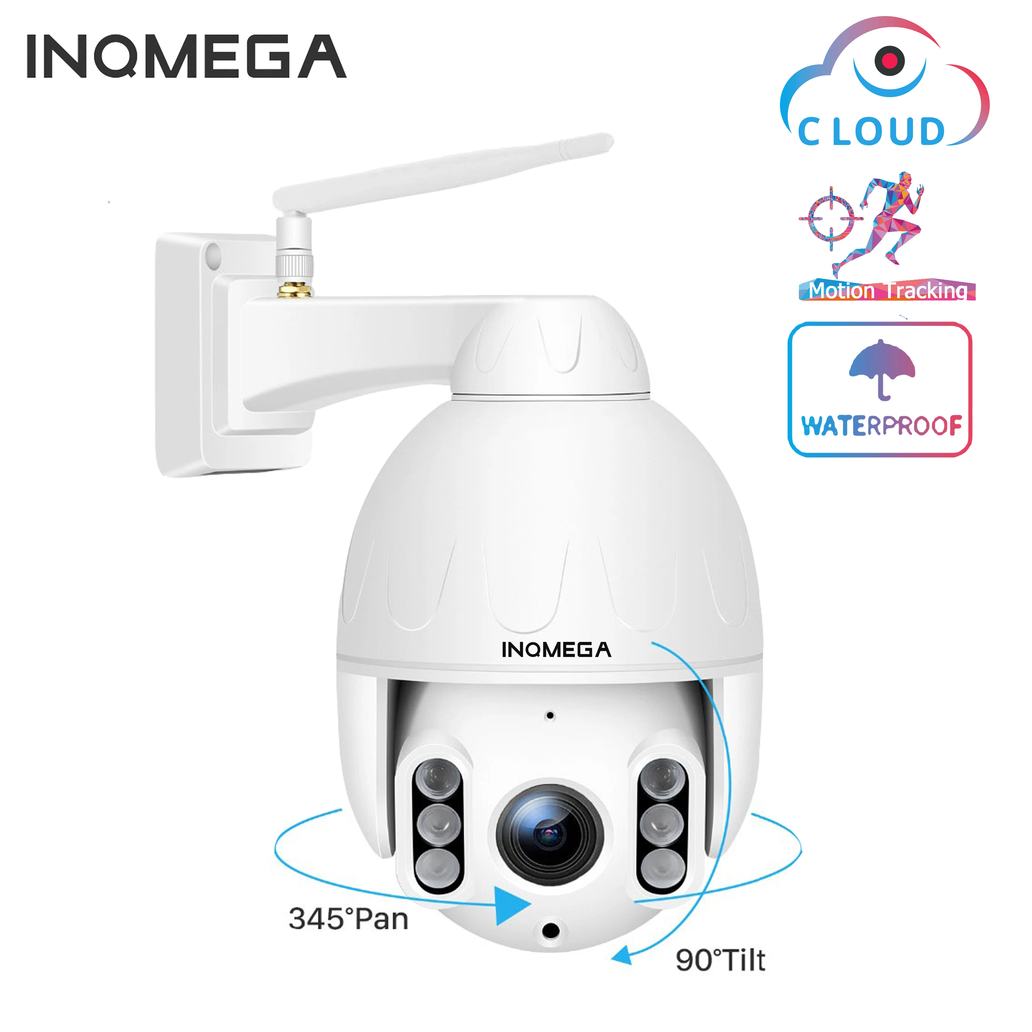 Купольная камера видеонаблюдения INQMEGA 1080P PTZ IP автоматическая скорость слежения Wi