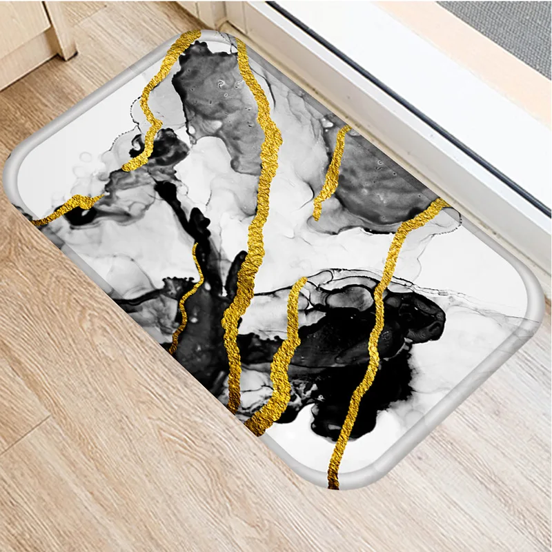1 шт. мраморный Придверный коврик кухонный ковер нескользящий в скандинавском