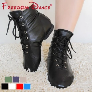 Натуральная кожа, шнуровка, обувь для джазовых танцев, обувь для танцев, тренировочные кроссовки для девочек и женщин, оптовая продажа