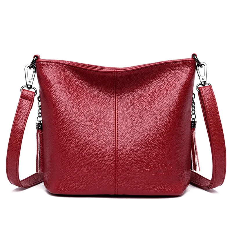 

Женская сумка через плечо, из мягкой кожи