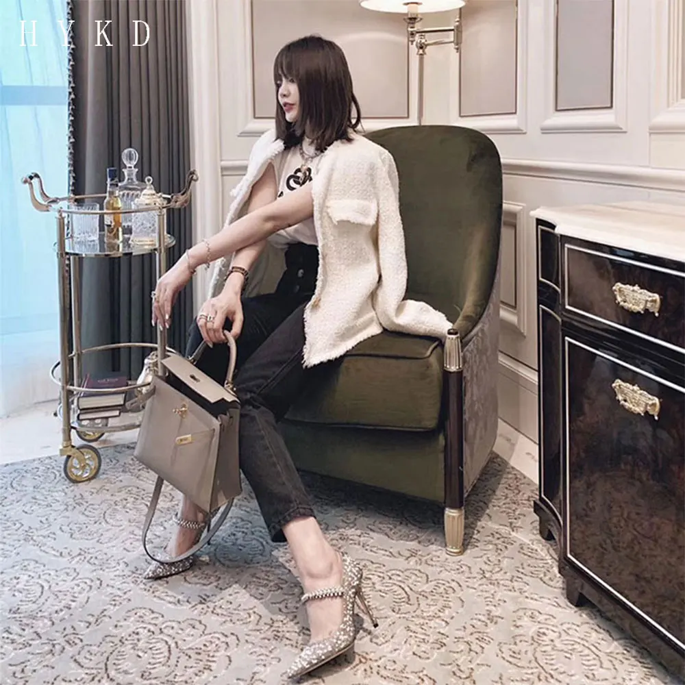 HYKD Свадебная обувь заостренная Обувь на высоком каблуке весну 2020 новое платье с