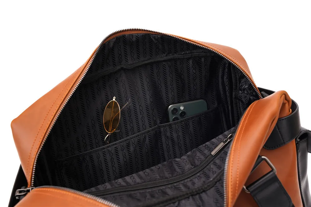 

Korean Fashion Crazy Horse Pu Leather Men's Briefcase Shoulder Bag Retro Messenger Handbag Men's Business Leisure Travel Bags