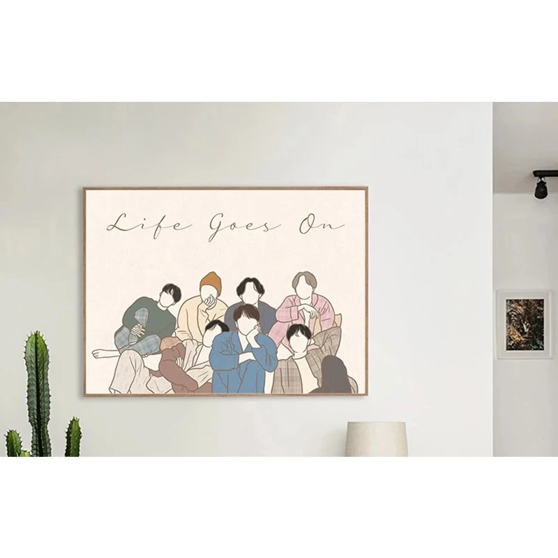 Kpop музыка Звезда линия лучший подарок для фанатов Картина на холсте настенное