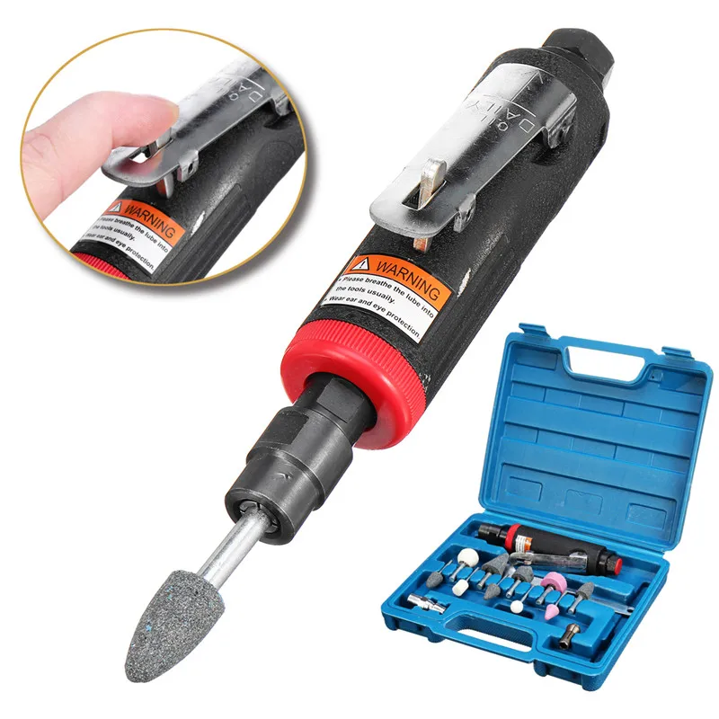 

1 Set Polishing Carving Air Compressor Sander Grinding Power Tools Storage Box 1/4" Pneumatic Die Grinder Tire Repair Tools Kit