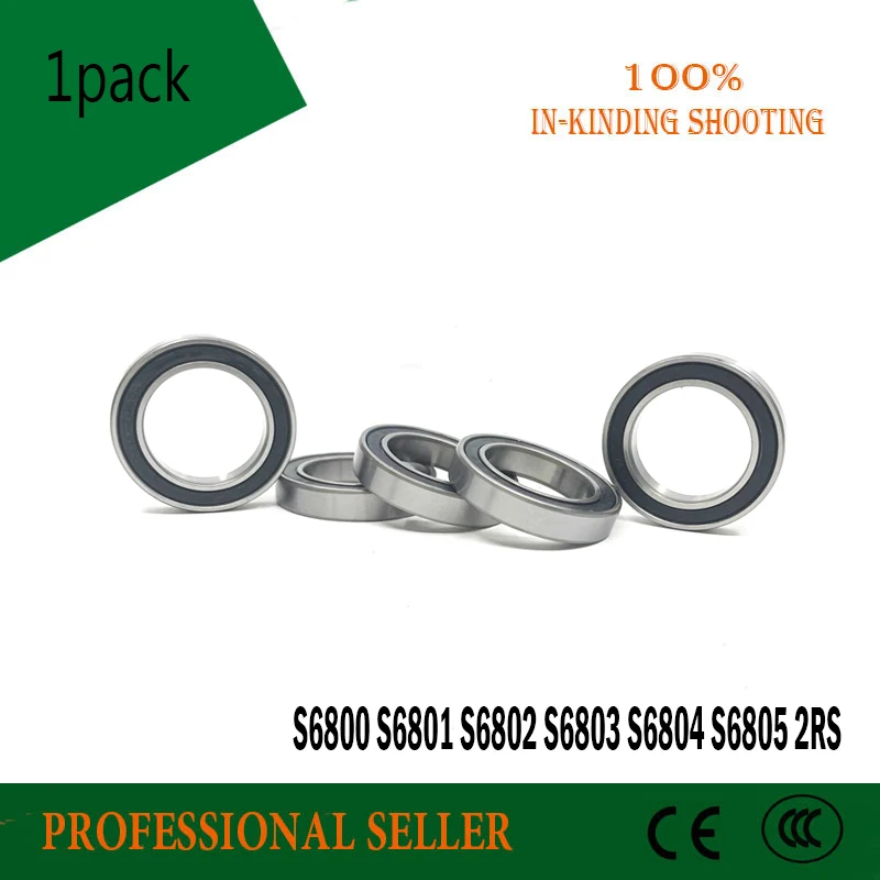 4 шт. S6800 S6801 6802 S6803 S6804 S6805 2RS S6800rs подшипник 440c из нержавеющей стали 6800 радиальные
