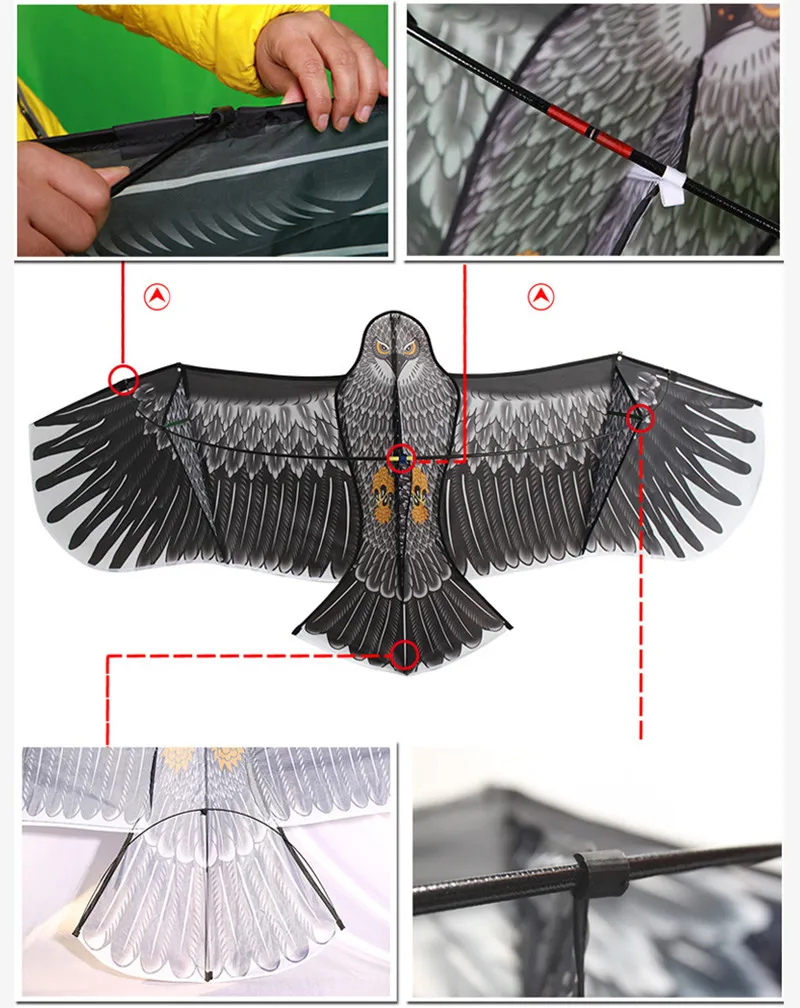 Бесплатная доставка воздушный змей eagle 10 шт./лот нейлоновые воздушные уличные