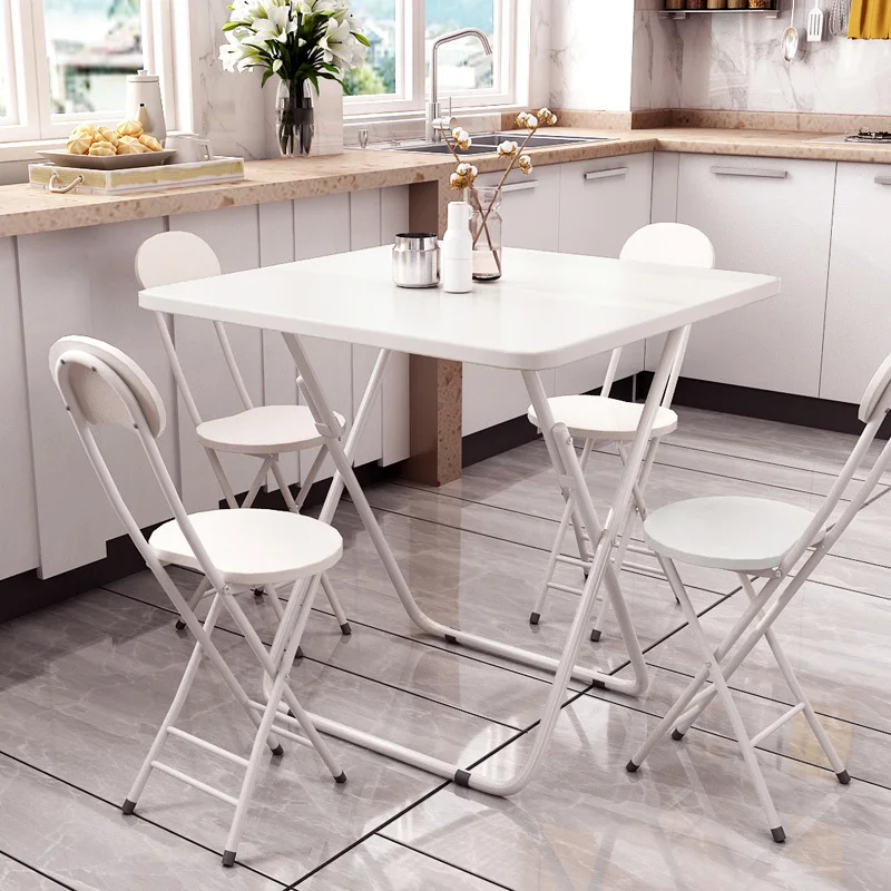 

Folding Table Dining Table Home Small Apartment Round Table Square Portable Folding Simple Square Eating Table