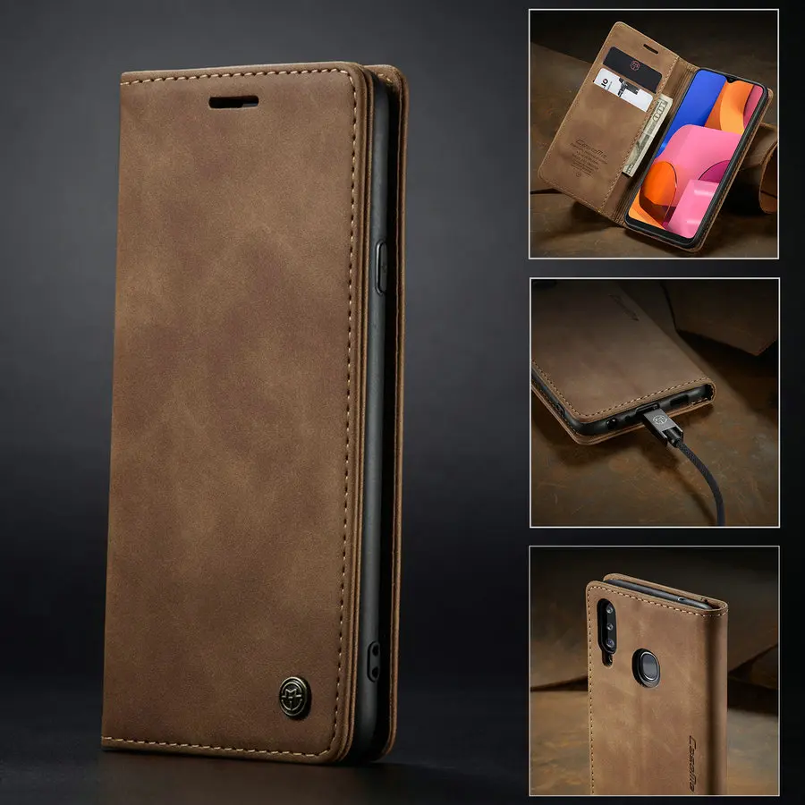 

CaseMe 360 Shockproof Case For Samsung A20s Luxury Retro Wallet Leather Case A30s A40s A50s A70s A50 S M30 Auto Magnetic Cover