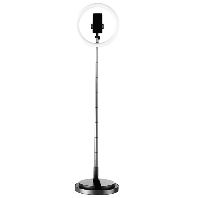 

Selfie Ring Light with Stand Phone Holder Foldable Ring Light Led Light,Live Lighting Adjustable Brightness Black