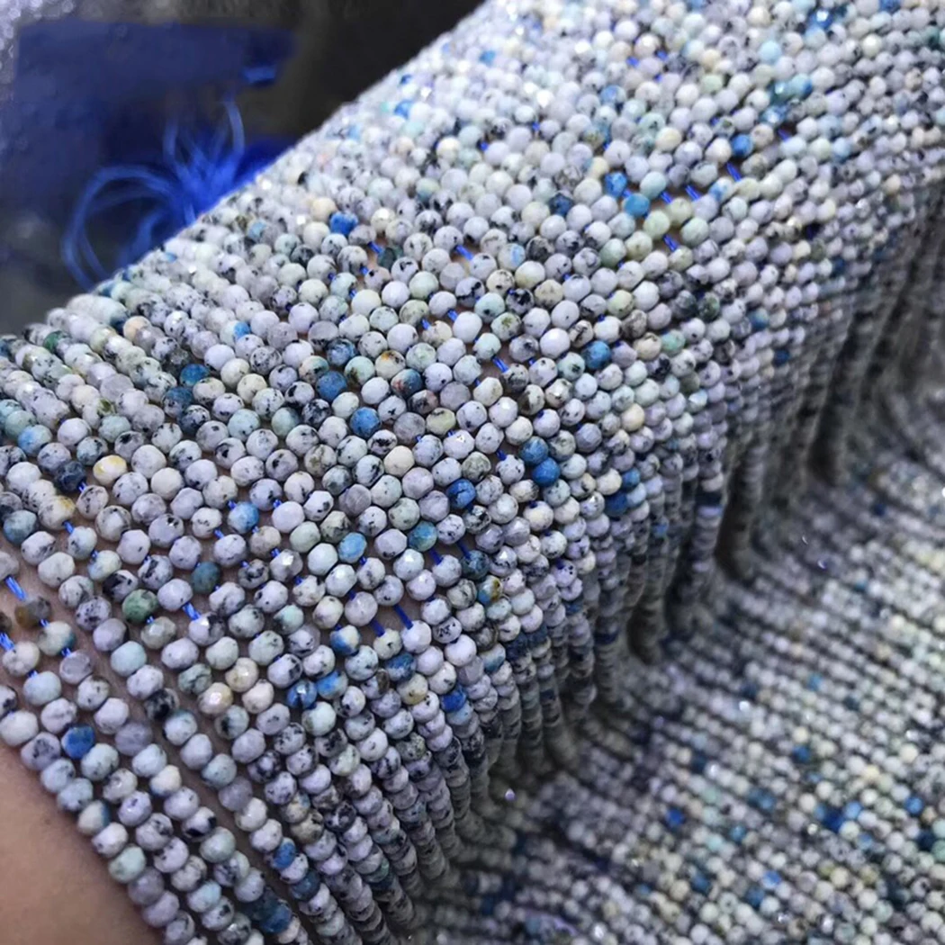 Rhodochrosite K2 Amazon Stone Moonstone Morganite 2x3mm Gemstone Beads Faceted Roundel for Silver 925 Jewelry Making 15inch | Украшения и