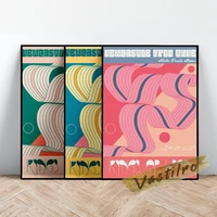 kings of leon gig poster abstract line print canvas painting coffee shop wall decor picture modern room home decorate wall art