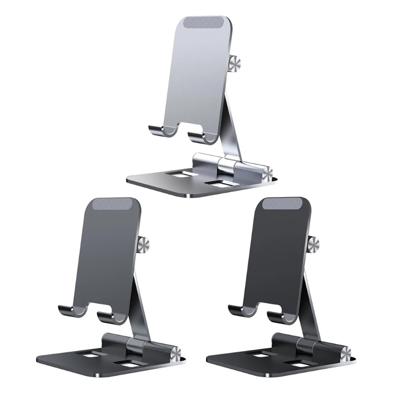 

Aluminium Alloy Dual Foldable Desktop Rotary Tablet Stand Mobile Phone Holder Mount Bracket for -iPhone for iPad for Cellphones