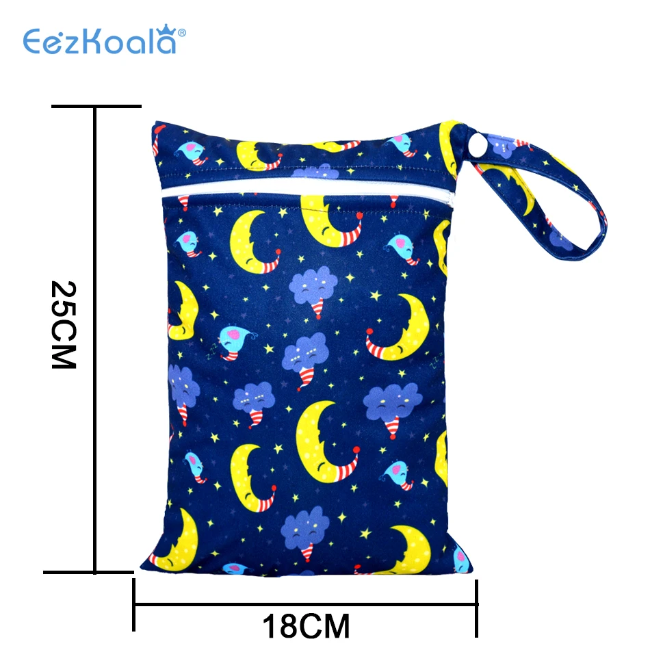 EezKoala-Mini bolsa h&uacute;meda para pa&ntilde;al de tela para beb&eacute;, bolsa para almohadillas menstruales de 18x25cm, impermeable, Reusable y lavable-1