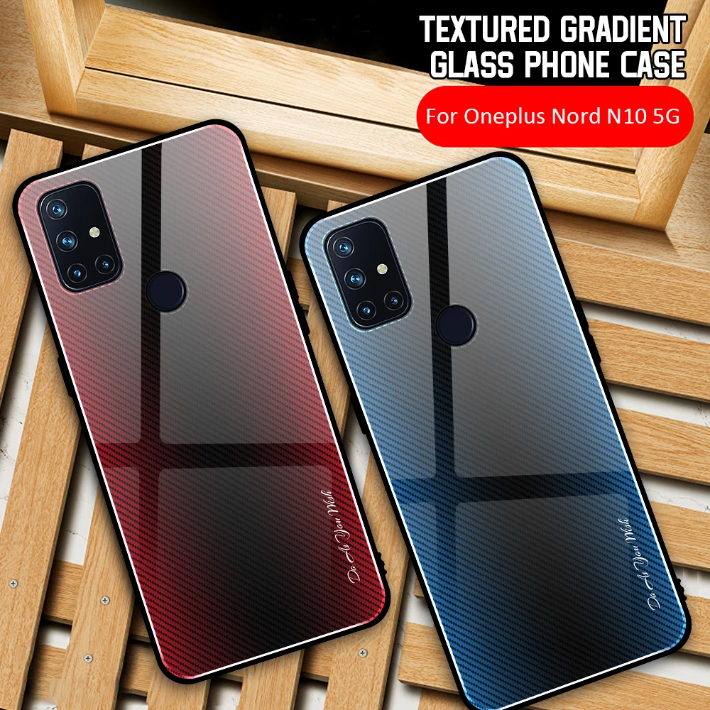 

Gradient Texture Case For Oneplus Nord N100 N10 8T 7 Luxury Glass Protective Back Covers For OnePlus Nord N10 N100 5G 8T 7T Pro