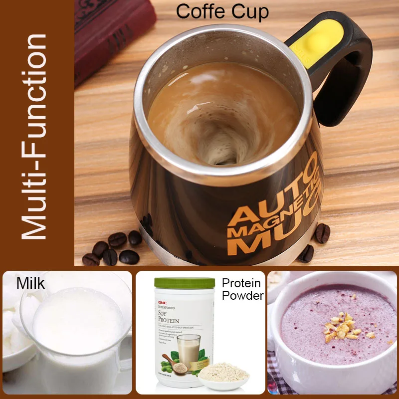 

Electric Automatic Magnetic Stirring Mug Smart Mixer Coffee Thermos Cup Stainless Steel Juice Milk Mixing Cup Cute Water Bottle