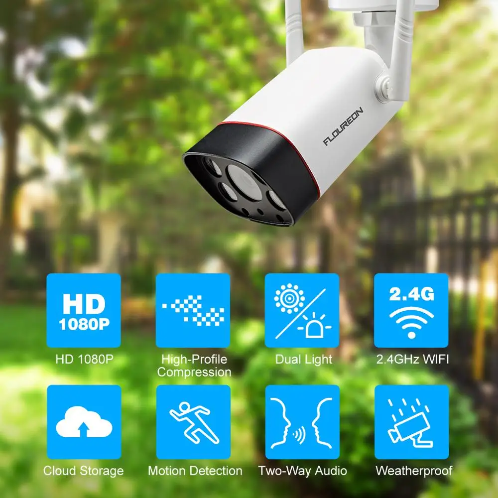 Floureon 2019 новинка беспроводная WiFi камера 1080 P обнаружение движения двойной