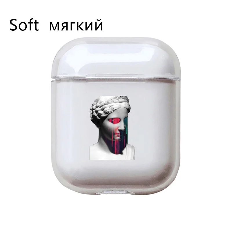 Милый чехол для Apple airpods чехол со смешными героями из мультфильмов статуи искусство Беспроводной Bluetooth наушники чехол для переноски 1/2 мягкие Защитный чехол - Цвет: I200517