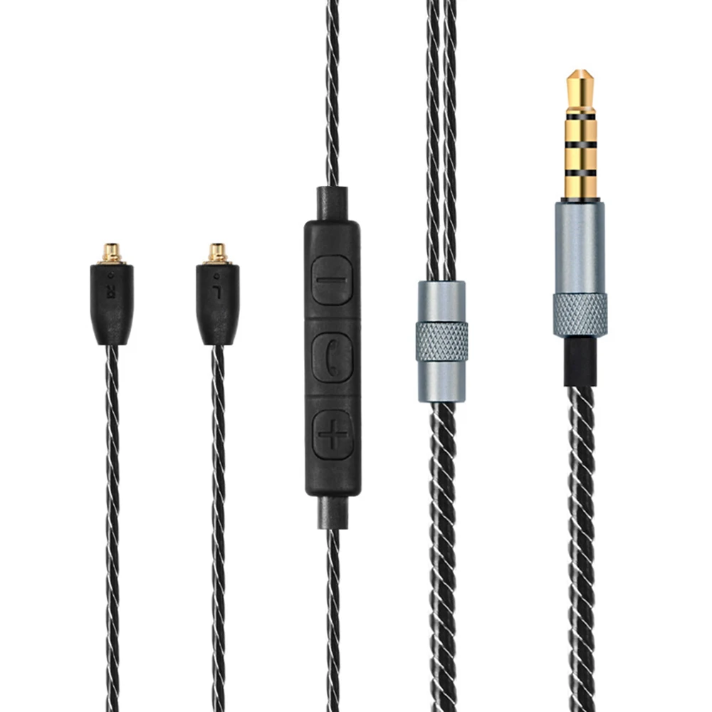 

Сменный стерео аудио Aux кабель MMCX OFC удлинитель для наушников Shure SE215 SE315 SE846 SE535 SE425 KSE1500