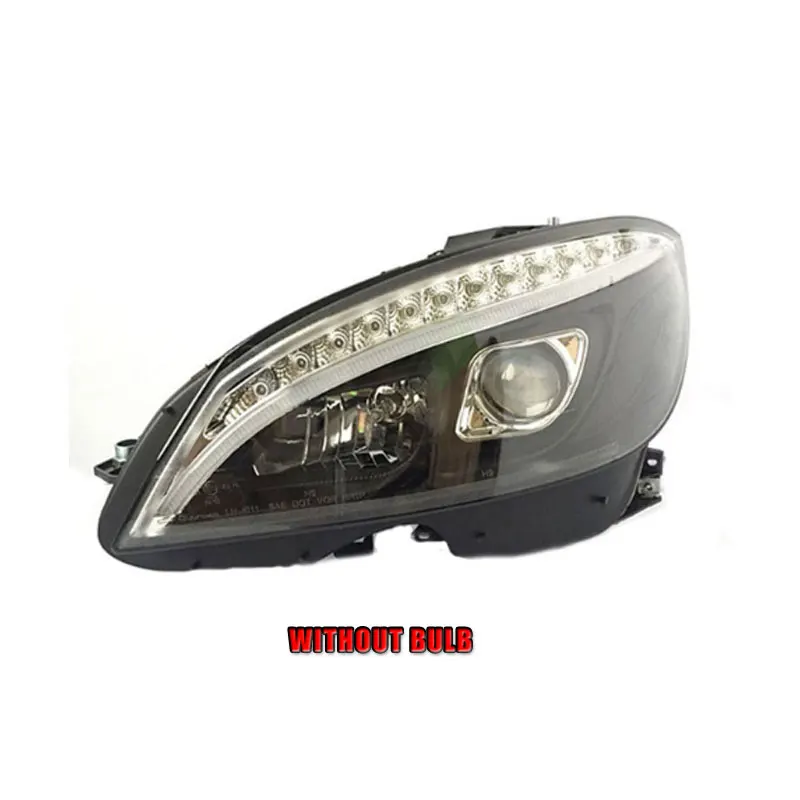 without bulb version 2 шт. автомобильный стиль светодиодный фары для Benz W204 2007-2011 для W204 Головной фонарь светодиодный объектив двойной луч H7 HID Xenon bi xenon объектив - Цвет: without bulb version