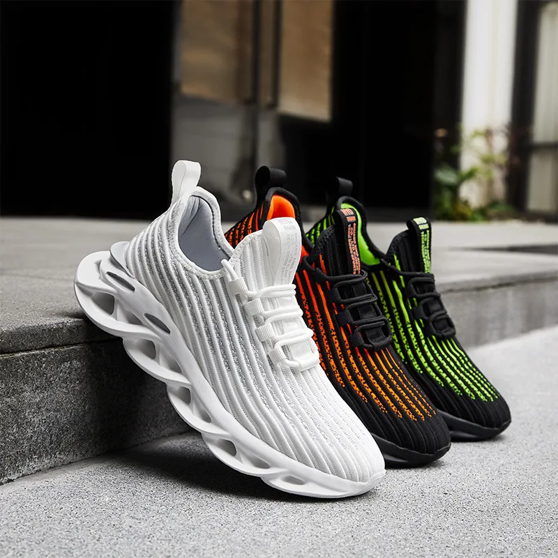 

Man Breathable Running Shoes for Men Sneakers Bounce Outdoor Sport Shoes Professional Training Air White Mens Shoes Lace-Up