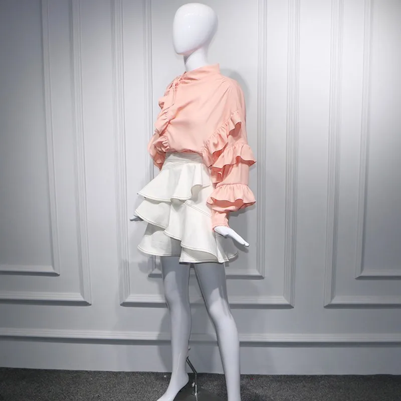 Милые стильные женские весенне-летние комплекты из двух предметов с оборками и