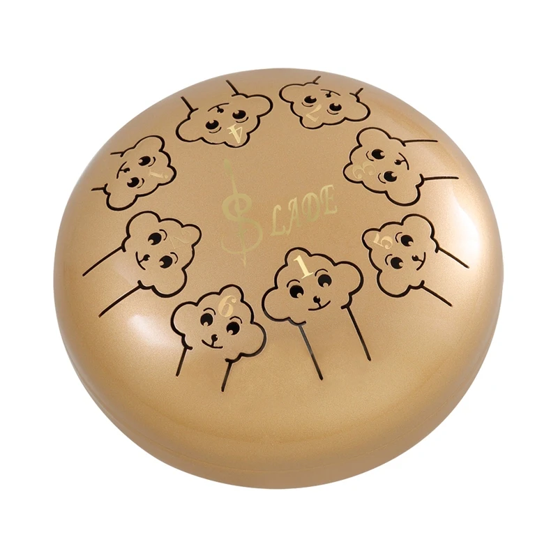 

SLADE Tongue Drum with Drum Stick Yoga Meditation Drum 5.5 Inch Mini 8 Tone Steel Tongue Drum Percussion Instrument Set