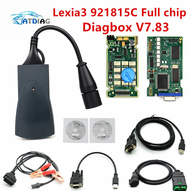 Lexia 3 полный чип Lexia3 V48/V25 новейший Diagbox V7.83 PP2000 Lexia-3 прошивка 921815C диагностический инструмент