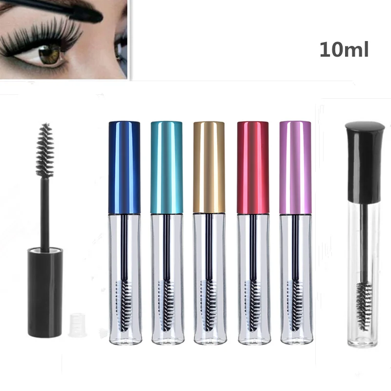 

Флакон/контейнер для туши для ресниц, 10 мл, пустой, черный, туба с расческой для ресниц