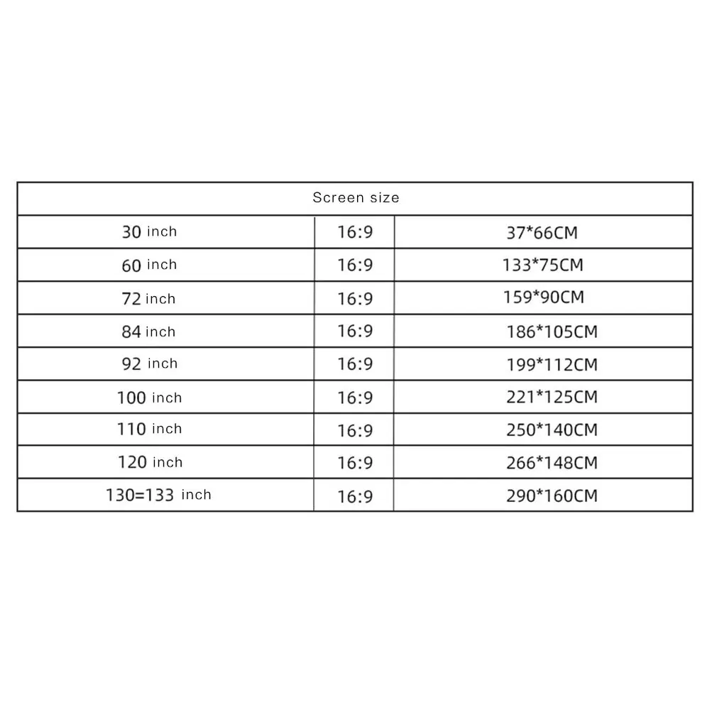

Projector Simple Curtain Folding Soft HD Projector Screen 84/100/120/150inch 3D Projection Movies Screen For Office Home Theater