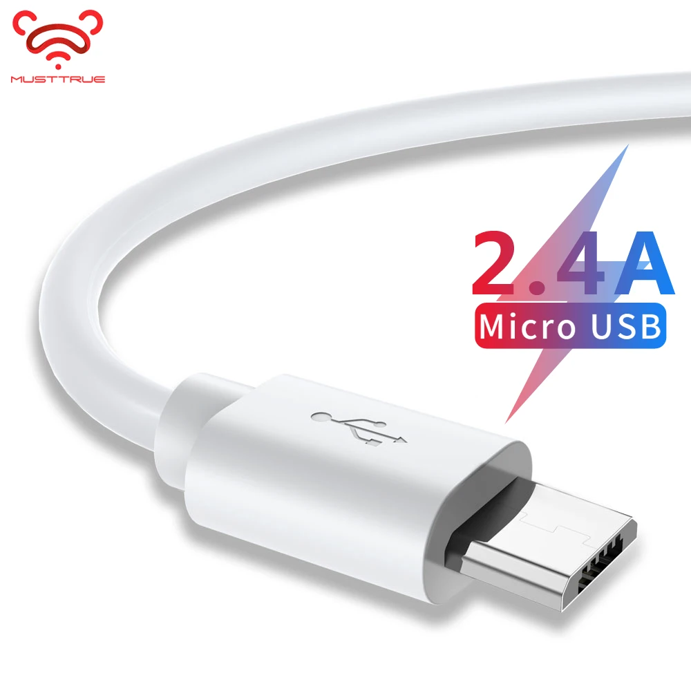 MUSTTRUE 2.4A Быстрая зарядка Micro USB кабель для huawei samsung передачи данных Xiaomi Redmi Android