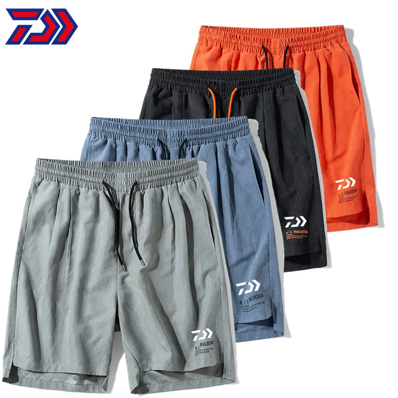 

Daiwa Breathable Fishing Shorts for Men Multi-pocket Quick Dry Fishing Clothes Long Shorts Fishing Pants Elastic Waist Summer