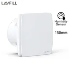 220 В 6 дюймов 150 мм таймер Humidistat вытяжка для ванной комнаты вентилятор вентиляции с датчиком влажности