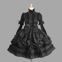 made for you hand princess gothic lolita punk dress japanese cosplay costumes customized gown solid colored puff balloon sleeve