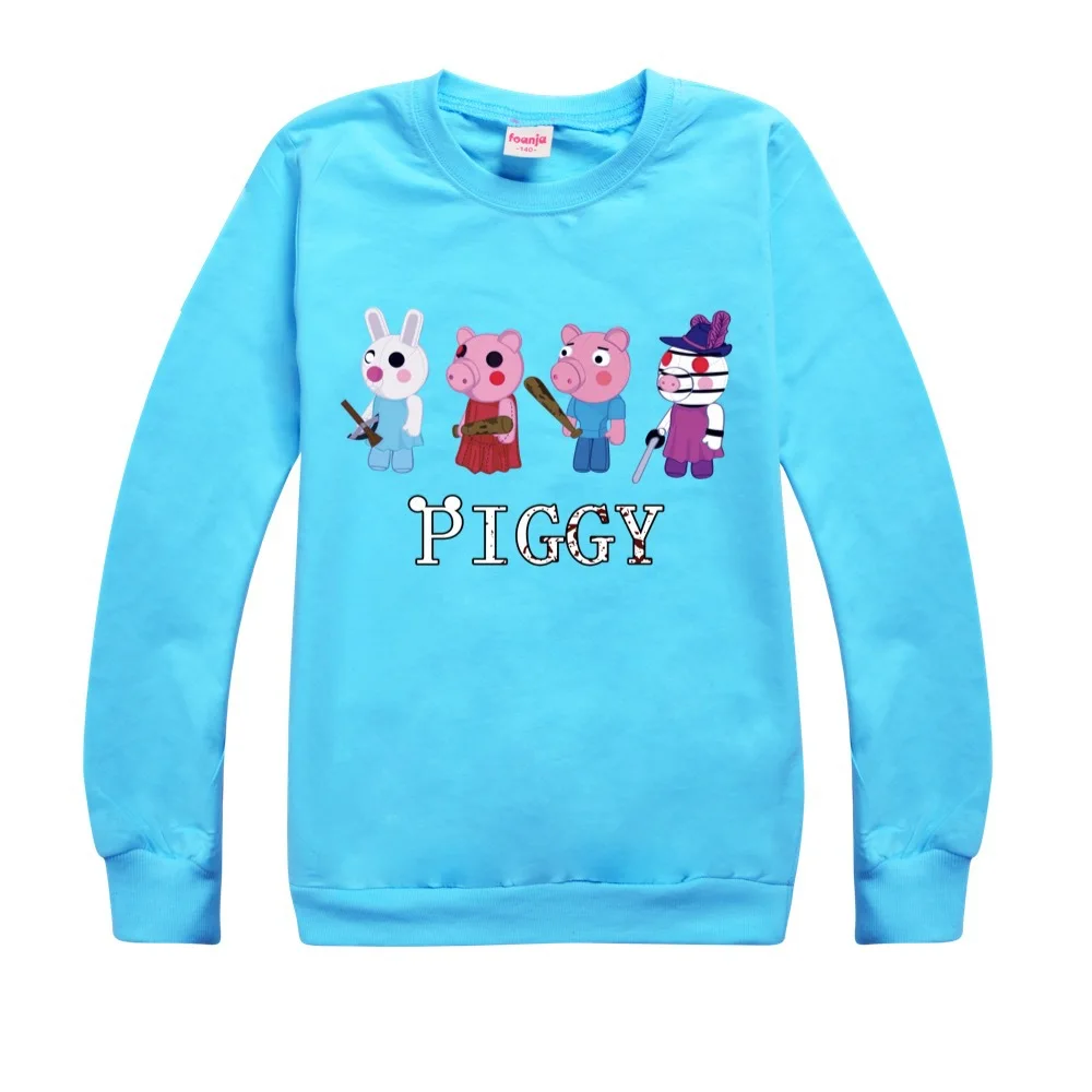 

Girls Fall Clothes Robloxing piggy Children's O-neck Sweater2021 New Toddler Boys Long Sleeve Tops Kids Shirt Cute Child T Shirt